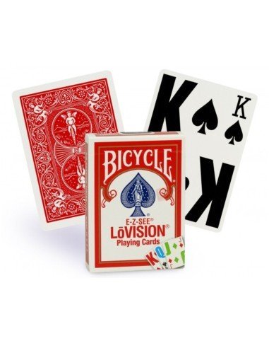 Juego de Cartas Bicycle E-Z See Lo Vision Rojo visión reducida