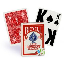 Juego de Cartas Bicycle E-Z See Lo Vision Rojo visión reducida