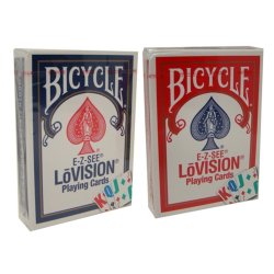Juego de Cartas Bicycle E-Z See Lo Vision Rojo visión reducida
