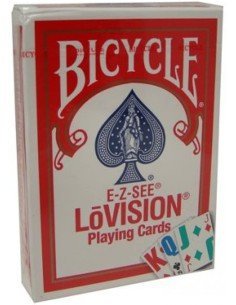 Juego de Cartas Bicycle E-Z See Lo Vision Rojo visión reducida 2