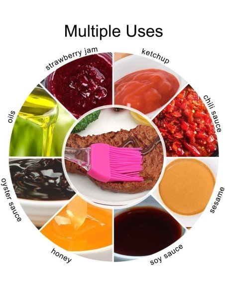 Setx3 Brochas de Silicona Antiadherente Repostería Parrilla Barbacoa Setx3 Brochas de Silicona Antiadherente Repostería Parrilla Barbacoa