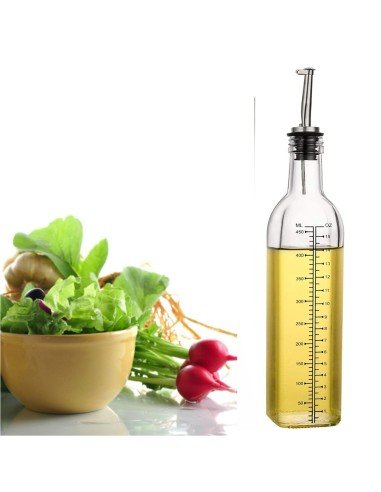 Dispensador de Aceite o vinagre Aceitera en vidrio con Dosificador 500ml