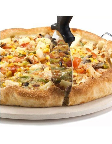 Set Pizza Pro Piedra Para Pizza Con Base + Cortador