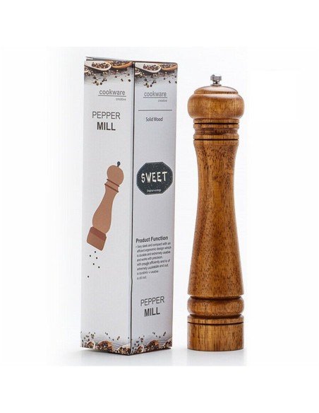 Pimentero de Madera Molino de Pimienta 22cm