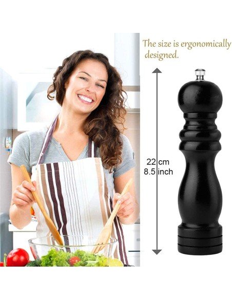 Pimentero de Madera Molino de Pimienta 22cm