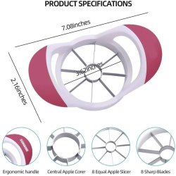 Pelador de la piel y Rebanador de Manzana y cítricos, corta y porciona