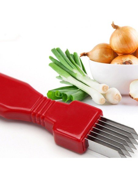 Cortador picador de Cebolla tirillas perfectas en un corte