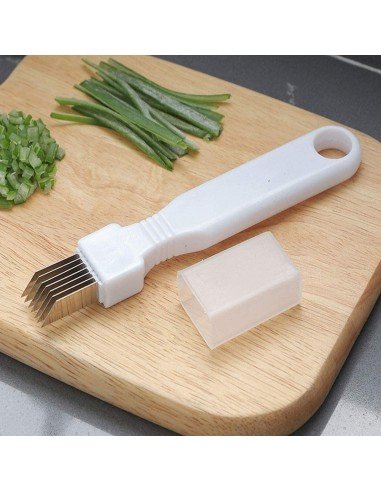 Cortador picador de Cebolla tirillas perfectas en un corte