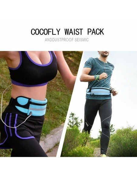 Correa deportistas Cinturón con Bolsillo canguro para celular Running Bumbana