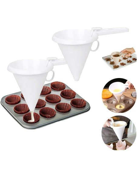 Embudo Dosificador Plástico De Repostería Cupcake Funel Embudo Dosificador Plástico De Repostería Cupcake Funel