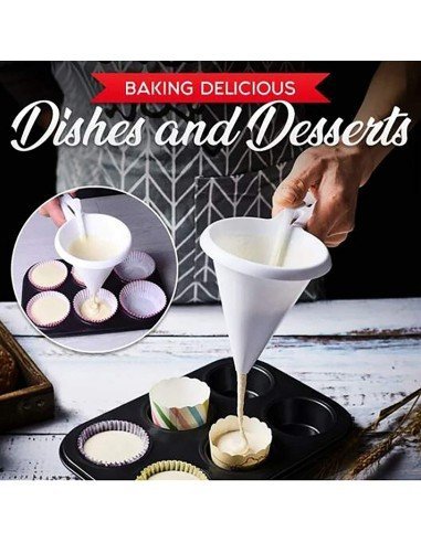 Embudo Dosificador Plástico De Repostería Cupcake Funel