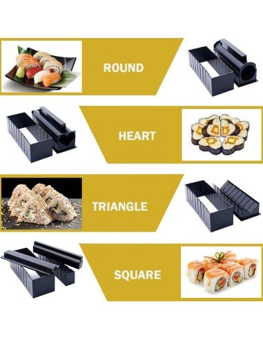 Setx10 Piezas fabricación Sushi Kit Sushi Maker