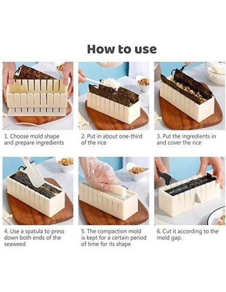 Setx10 Piezas fabricación Sushi Kit Sushi Maker
