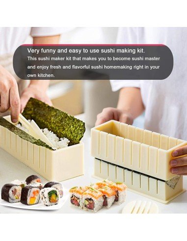Setx10 Piezas fabricación Sushi Kit Sushi Maker