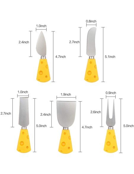 Setx5 Cuchillos Queso Utensilios Charcutería Setx5 Cuchillos Queso Utensilios Charcutería