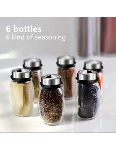 Carrusel Especiero Condimentos Spice Rack 6Pz Tapa