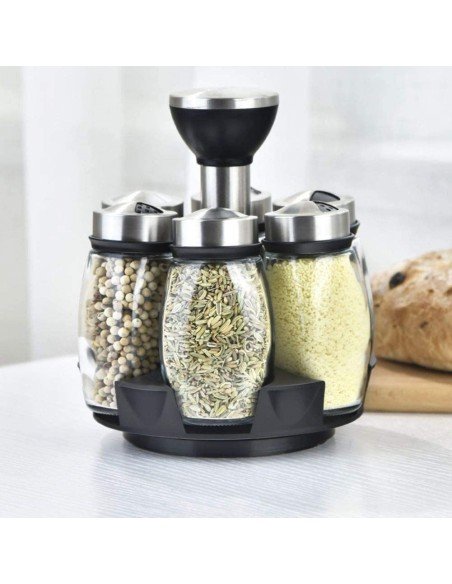 Carrusel Especiero Condimentos Spice Rack 6Pz Tapa Carrusel Especiero Condimentos Spice Rack 6Pz Tapa