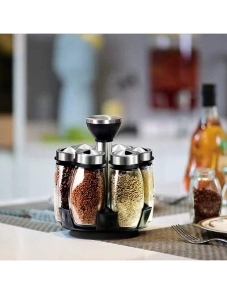 Carrusel Especiero Condimentos Spice Rack 6Pz Tapa Carrusel Especiero Condimentos Spice Rack 6Pz Tapa
