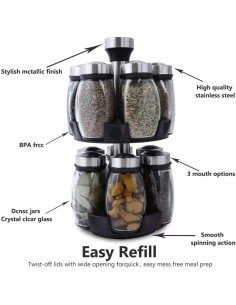 Carrusel Especiero Condimentos Spice Rack 12Pz Tapa 2