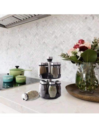 Carrusel Especiero Condimentos Spice Rack 12Pz Tapa