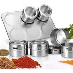 Soporte Especiero Condimentero Magnético 6Pz Tapa