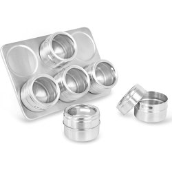 Soporte Especiero Condimentero Magnético 6Pz Tapa