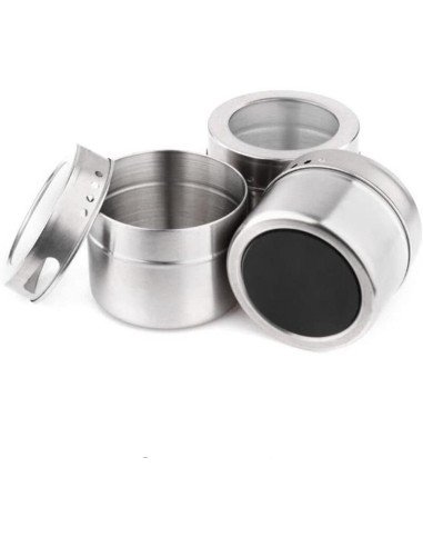 Soporte Especiero Condimentero Magnético 6Pz Tapa