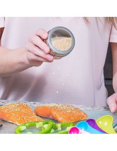 Soporte Especiero Condimentero Magnético 6Pz Tapa