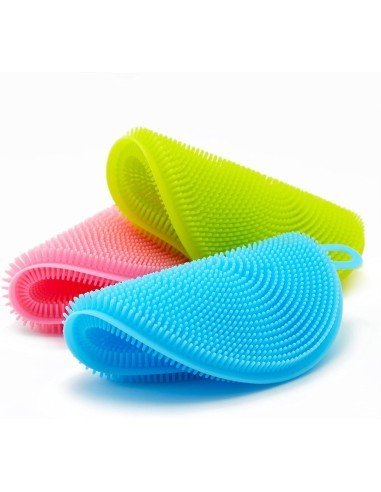 Setx3 Esponjas Multiusos Antibacterial Silicona Limpieza
