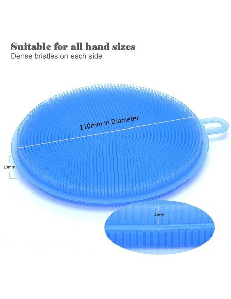 Setx3 Esponjas Multiusos Antibacterial Silicona Limpieza Setx3 Esponjas Multiusos Antibacterial Silicona Limpieza