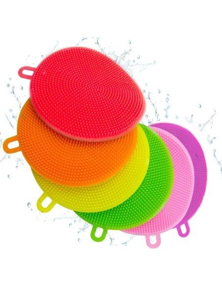 Setx3 Esponjas Multiusos Antibacterial Silicona Limpieza Setx3 Esponjas Multiusos Antibacterial Silicona Limpieza