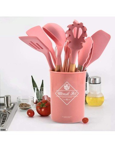 Setx12 Utensilios SIlicona Antiadherentes Cocina