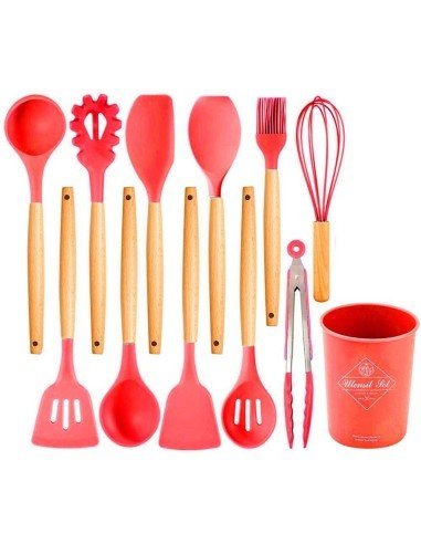 Setx12 Utensilios SIlicona Antiadherentes Cocina