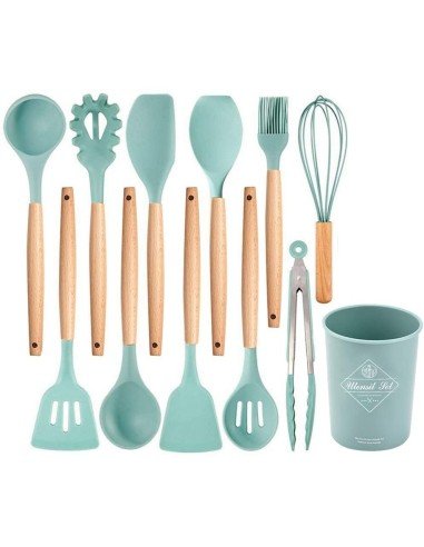 Setx12 Utensilios SIlicona Antiadherentes Cocina