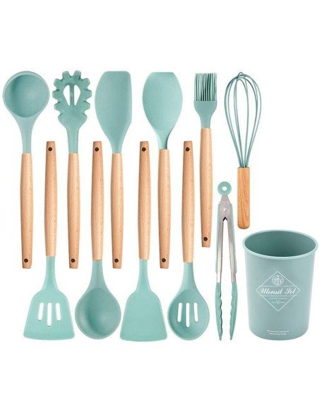 Setx12 Utensilios SIlicona Antiadherentes Cocina Setx12 Utensilios SIlicona Antiadherentes Cocina