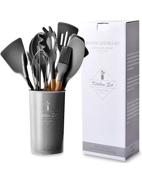 Setx12 Utensilios SIlicona Antiadherentes Cocina