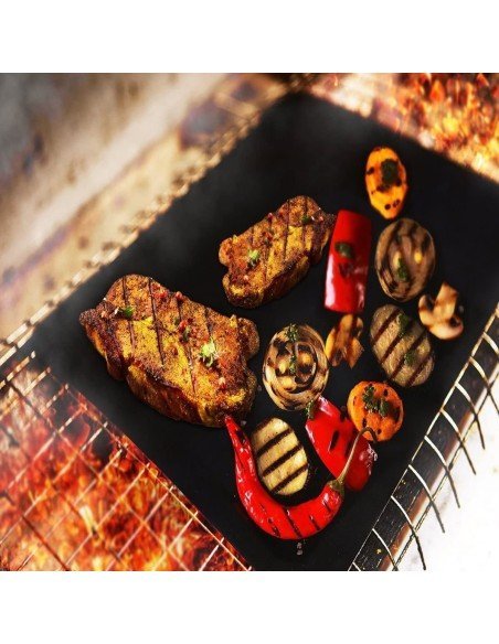 Set X6 Láminas Antiadherentes Asados Parrilla Bbq + Obsequiio Set X6 Láminas Antiadherentes Asados Parrilla Bbq + Obsequiio