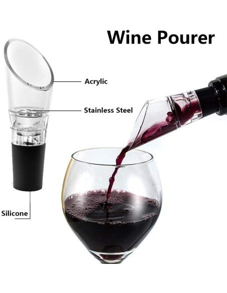Setx3 Dosificador Aireador Vino tapón vertedor servidor d Licor Setx3 Dosificador Aireador Vino tapón vertedor servidor d Licor