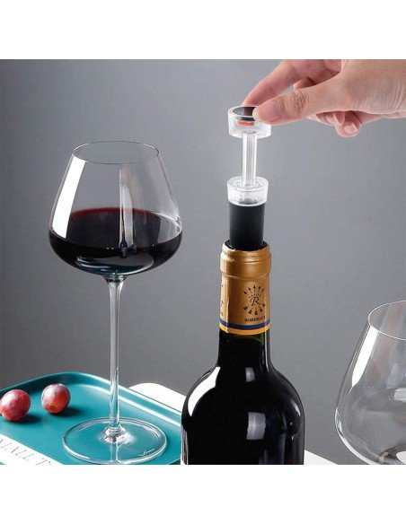 Tapón al Vacío Botella Vino Tapa Hermética Reutilizable Bartender