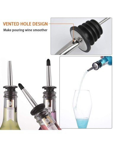 Setx3 Tapa Dispensador dosificador Botella Coctel Bartender