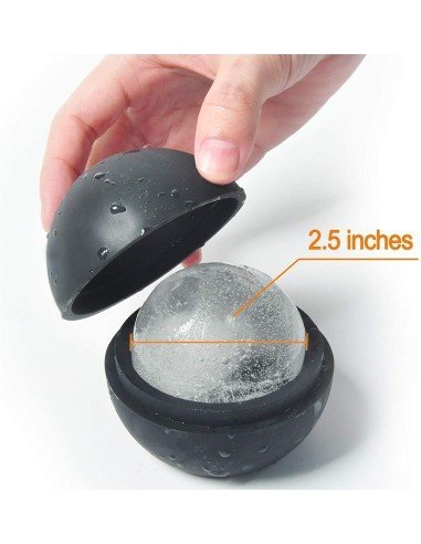 Hielo en bolas, molde de silicona para hacer esferas de hielo 2.5"