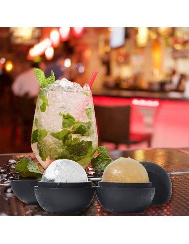 Hielo en bolas, molde de silicona para hacer esferas de hielo 2.5"