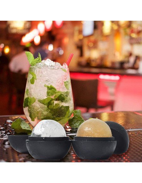 Hielo en bolas, molde de silicona para hacer esferas de hielo 2.5"