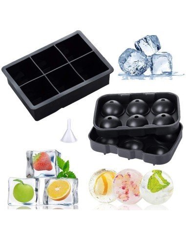 Molde De Silicona Hielo Cubeteras Whisky Ice Hielera X2 !