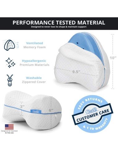 Almohada de Entre Pierna Rodillas Memory Pillow foam Ortopédicas