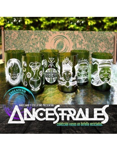 Pack x 6 unidades de Vasos Reciclados EseLatino .. deja huella positiva !!