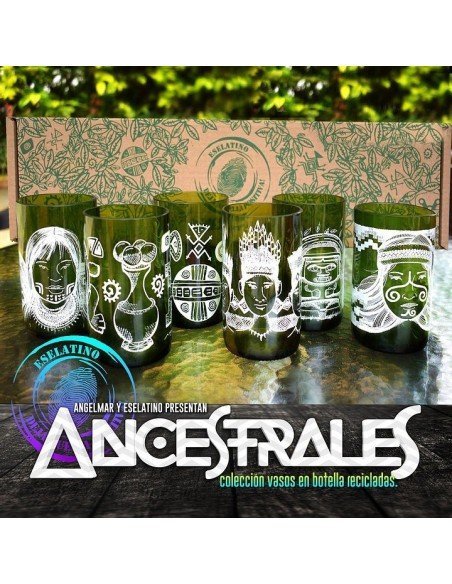 Pack x 6 unidades de Vasos Reciclados EseLatino .. deja huella positiva !!