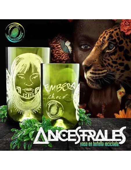 Vasos Reciclados Culturales Ancestrales EseLatino .. deja huella positiva !!