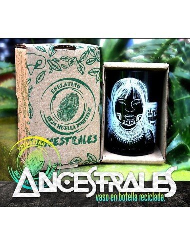 Vasos Reciclados Culturales Ancestrales EseLatino .. deja huella positiva !!