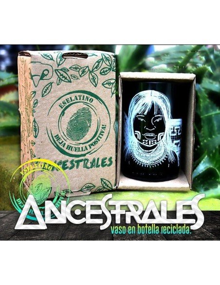 Vaso Reciclado Ancentrales Cultura Emberá EseLatino .. deja huella posiva !!